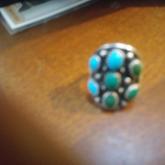 ZUNI BRACELET 9 STONES STERLING SIGNED  ML - Picture 5 of 5